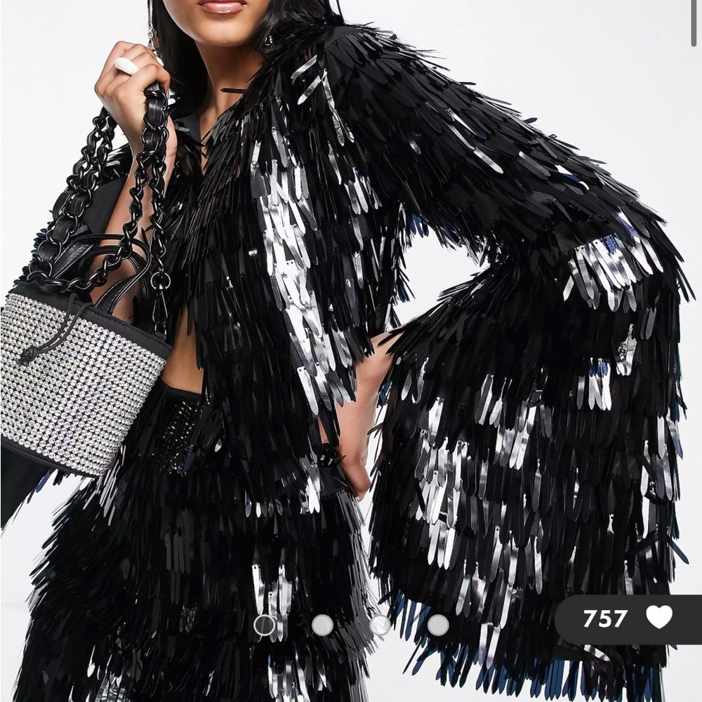 ASOS Shard Black Sequin Jacket